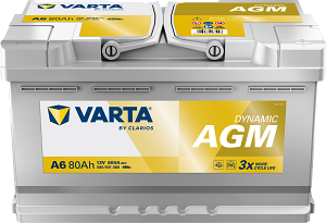 Akumulator 12V-80AH D+ A6 VARTA DYNAMIC AGM